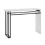 Marble and Black Metal Console Table - Foster