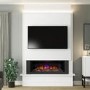 Be Modern Oxton White Media Wall Suite in Ash White 63 Inch