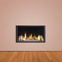 Black 23inch Inset Gas Media Wall Fireplace - Sirocco Fires Vola 860