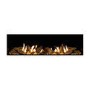 Black 39inch Inset Gas Media Wall Fireplace - Sirocco Fires Lux 1000
