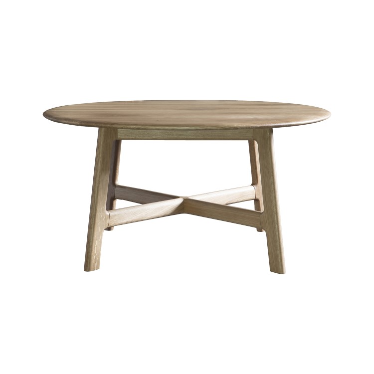 Round Oak Coffee Table - Madrid