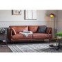 ONLY OPENED - Wigmore Sofa in Brown Leather - Caspian House