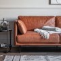ONLY OPENED - Wigmore Sofa in Brown Leather - Caspian House