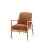 Carrera Accent Chair in Brown Leather - Caspian House