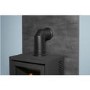 Acantha Tile & Hearth Set in Slate Venetian Plaster Effect with OKO S1 Stove & Angled Pipe