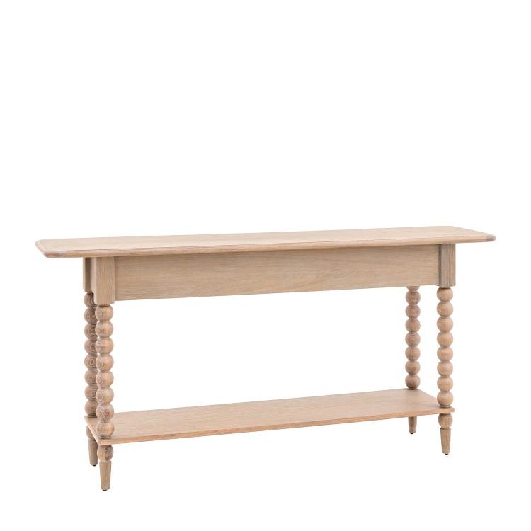 Oak Large Console Table with 2 Drawers - Artisan - Caspian House