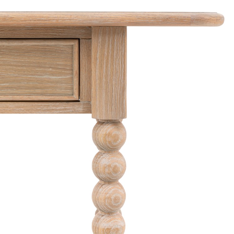 Oak Large Console Table with 2 Drawers - Artisan - Caspian House
