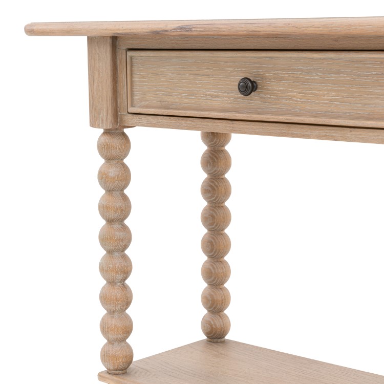 Oak Large Console Table with 2 Drawers - Artisan - Caspian House