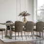 ONLY OPENED - Set of 2 Green Upholstered Dining Chairs - Hinton - Caspian House 