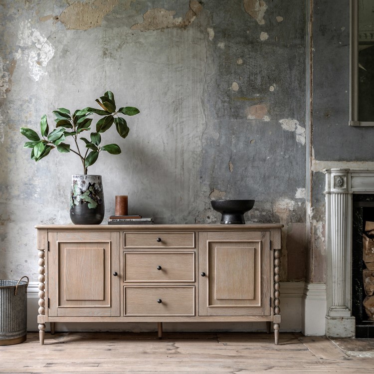 Oak Sideboard with Bobbin Detail - Artisan - Caspian House 