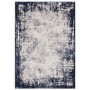 ONLY OPENED - Large Distressed Navy Rug - 290 x 200 cm - Border - Kuza
