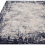 ONLY OPENED - Large Distressed Navy Rug - 290 x 200 cm - Border - Kuza