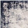 ONLY OPENED - Large Distressed Navy Rug - 290 x 200 cm - Border - Kuza