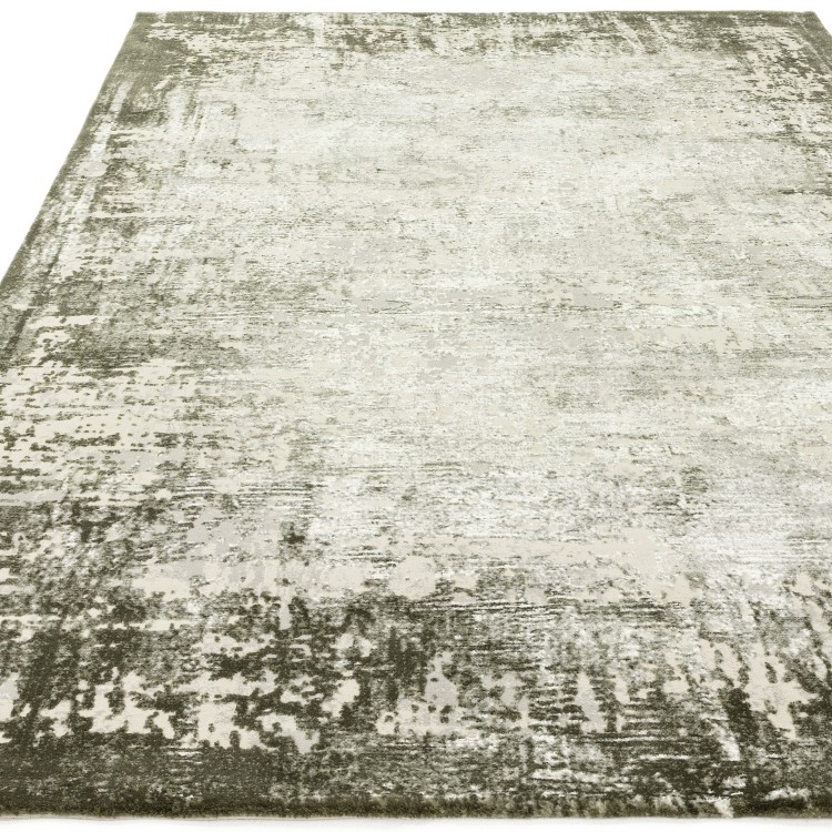 Distressed Green Rug - 230 x 160 cm - Border - Kuza