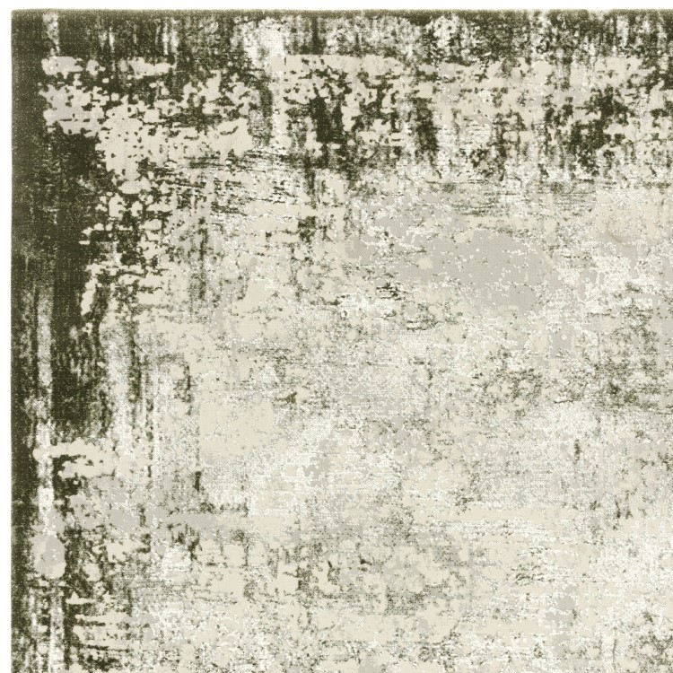 Distressed Green Rug - 230 x 160 cm - Border - Kuza