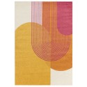 FOL106021 Large Retro Geometric Orange Rug - 290 x 200 cm - Muse