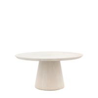Travertine Round Dining Table - Seats 4 - Pedra - Caspian House