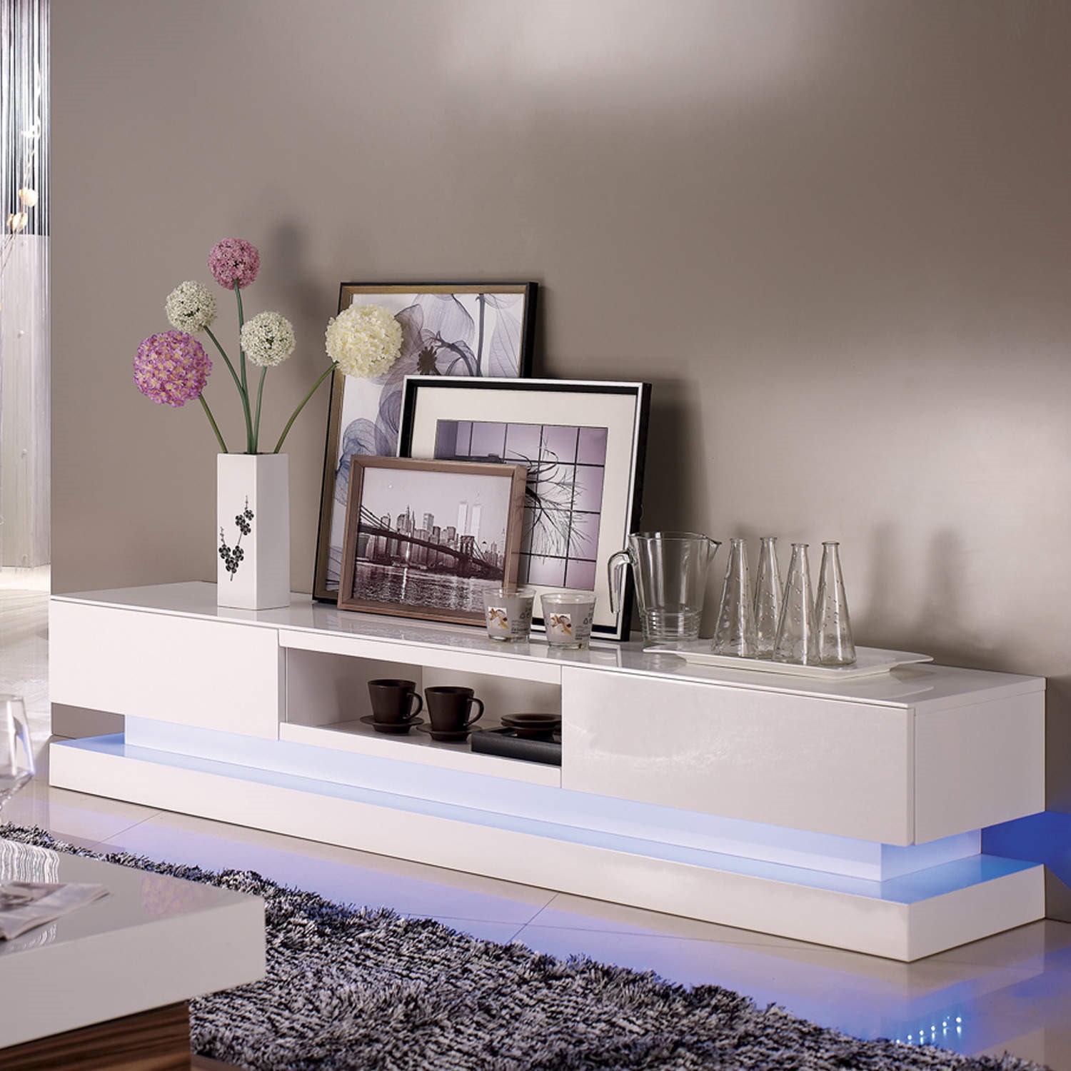 Evoque white gloss clearance tv unit