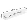 Wide White Gloss TV Stand with Storage &amp; LEDs - TV&#39;s up to 70&quot; - Evoque
