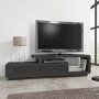 Evoque Grey High Gloss TV Unit Stand with Storage Drawers
