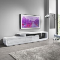 Extra Large White Gloss TV Unit - TV's up to 47" - Evoque