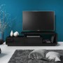 Evoque Black High Gloss TV Unit Stand with Storage Drawers