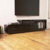 Evoque Black High Gloss TV Unit Stand with Storage Drawers