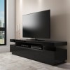 Wide Black Gloss TV Stand with Storage - TV&#39;s up to 83&quot; - Harlow
