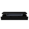 Wide Black Gloss TV Stand with Storage - TV&#39;s up to 83&quot; - Harlow