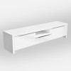 White High Gloss TV Unit Stand with LED Lighting TVs up to 70 inch - Evoque