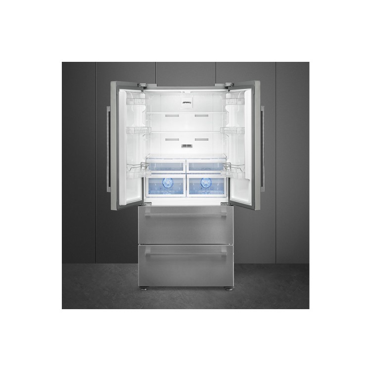 Smeg FQ55FXE1 4-Door American Fridge Freezer -  Stainless Steel