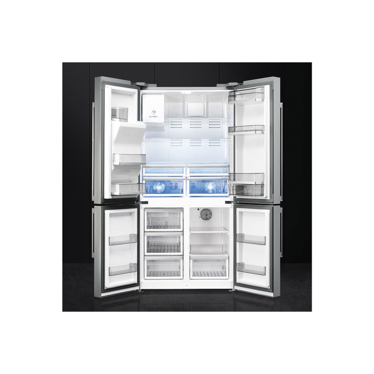 Smeg FQ75XPED Elite 4-Door American Fridge Freezer With Convertible Compartment And Ice/Water Dispenser - Stainless Steel