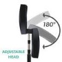 Refurbished electriQ 12-inch Rechargeable and Foldable Black DC Pedestal Fan - Quiet Operation for Versatile Indoor and Outdoor Comfort
