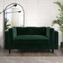 Green Velvet 2 Seater Sofa in a Box - Frankie