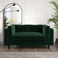 Green Velvet 2 Seater Sofa in a Box - Frankie