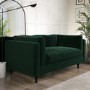 Green Velvet 2 Seater Sofa in a Box - Frankie
