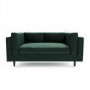 Green Velvet 2 Seater Sofa in a Box - Frankie