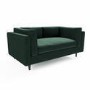 Green Velvet 2 Seater Sofa in a Box - Frankie