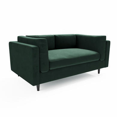 Green Velvet 2 Seater Sofa in a Box - Frankie