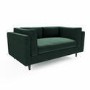 Green Velvet 2 Seater Sofa in a Box - Frankie