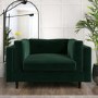 Green Velvet Love Seat - Frankie