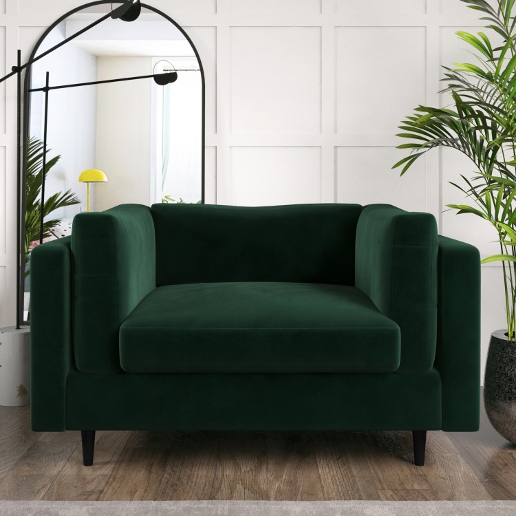 Green Velvet Love Seat - Frankie