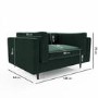 Green Velvet Love Seat - Frankie