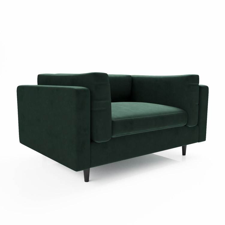 Green Velvet Love Seat - Frankie