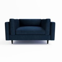 Navy Velvet Love Seat - Frankie Navy Velvet Love Seat - Frankie