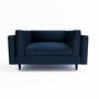 Navy Velvet Love Seat - Frankie