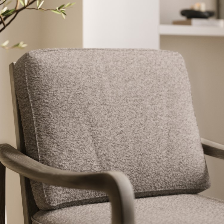Mink Teddy Mid Century Accent Chair - Farren