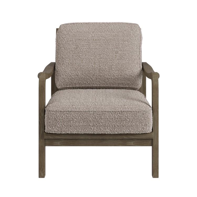 Mink Teddy Mid Century Accent Chair - Farren