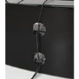 Refurbished Buckingham Oval Affinity TV Stand 1100 Satin Black / Black Glass