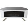 Refurbished Bay Affinity Curved TV Stand 1150 Gloss White / Black Glass